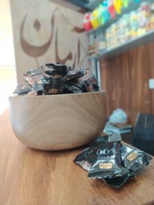 شکلات تلخ قهوه دو سر پرس