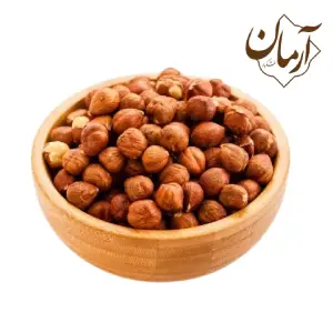 مغز فندق شور با پوست